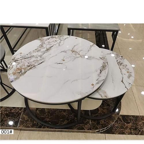 Lot de 2 Tables Basses Gigognes 001 - Design Contemporain - Blanc Lot de 2 Tables Basses Gigognes 001 - Design Contemporain - Blanc