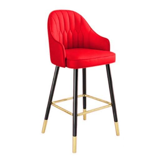Chaise comptoir confortable avec coussin en cuir - BH30 - 500x500x750 mm - Rouge | Élégance et confort haut de gamme Chaise comptoir confortable avec coussin en cuir - BH30 - 500x500x750 mm - Rouge | Élégance et confort haut de gamme