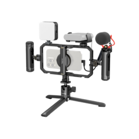 Kit vidéo SmallRig 4704 – Cage, Micro, Lumière et Trépied pour Tournage Pro Smartphone