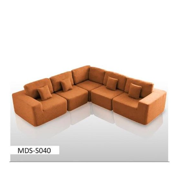 Canapé d'Angle MDS-S040 Tissu, 5 Places et Design Modulable Canapé d'Angle MDS-S040 Tissu, 5 Places et Design Modulable