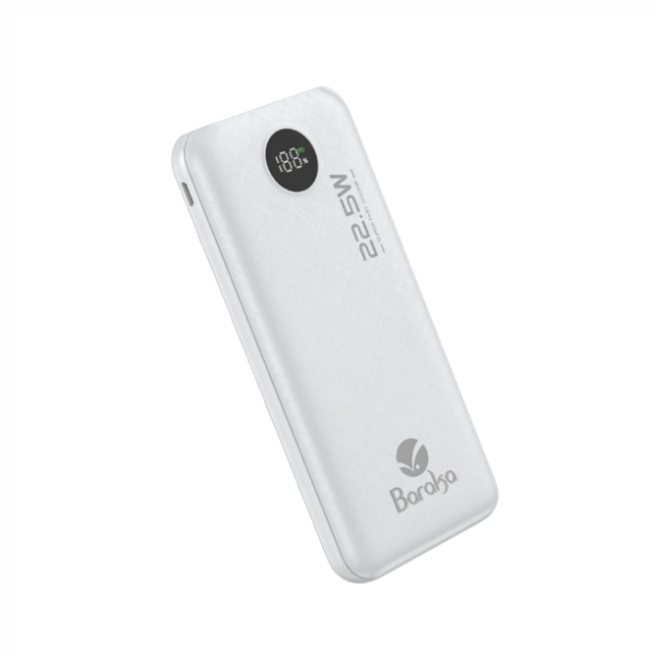 Power Bank-Baraka BRK-PB22 Blanc (10000MAH) (Haute Capacité pour Smartphones et Tablettes) Power Bank-Baraka BRK-PB22 Blanc (10000MAH) (Haute Capacité pour Smartphones et Tablettes)