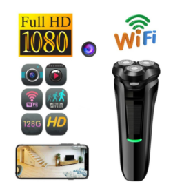 Rasoir Électrique Caméra Espion Wi-Fi 1080p (2in1)