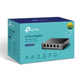 Switch TP-Link TL-SG1005P – 5 Ports Gigabit 10/100/1000 Mbps, Dont 4 Ports PoE, Budget 56W, Boîtier Métal, Plug & Play – Image 2