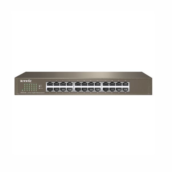 Switch Tenda TEG1024D – 24 Ports Gigabit 10/100/1000 Mbps, Boîtier Métal, Protection Foudre 6KV, Plug & Play Switch Tenda TEG1024D – 24 Ports Gigabit 10/100/1000 Mbps, Boîtier Métal, Protection Foudre 6KV, Plug & Play