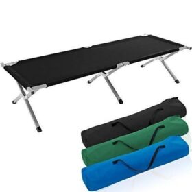 LIT PLIABLE DE CAMPING – Couchage portable et confortable pour extérieur  Léger, robuste et facile à transporter