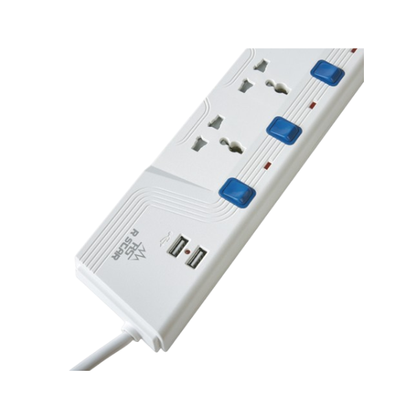 R SCAR RS-714USB (3M) – Rallonge électrique avec ports USB intégrés, sécurisée et pratique