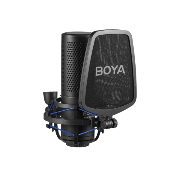 BOYA BY-M1000 Pro – Micro Studio à Condensateur XLR – Directivités Multiples + Filtre Anti-Pop