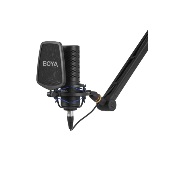 BOYA BY-M1000 Pro – Micro Studio à Condensateur XLR – Directivités Multiples + Filtre Anti-Pop