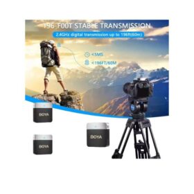 BOYA BY‑M1V3 – Micro cravate sans fil USB‑C pour 1 personne, omnidirectionnel, portée > 60 m – Image 3