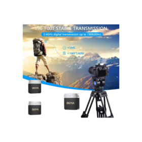 BOYA BY‑M1V4 – Micro cravate sans fil USB‑C pour 2 personnes, omnidirectionnel, 2,4 GHz – Image 2