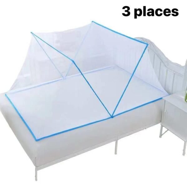 Moustiquaire Pliable 3 Places Sans Fond – 190x160cm  Idéale pour Lit, Sol ou Voyage
