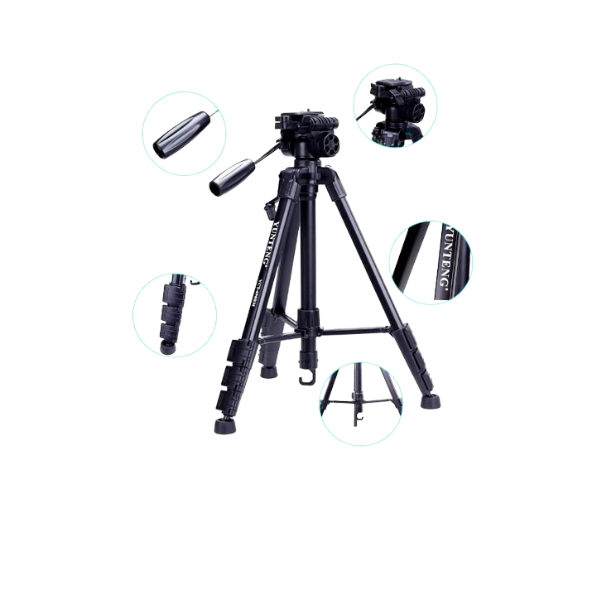 Trépied YUNTENG VCT-690 – Tête 3D Rotative 360°, Hauteur 152 cm, Charge 3 kg