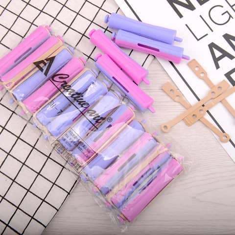 Lot de 10 bigoudis perms rods – Boucles définies et volume nature