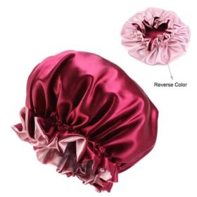 Bonnet en satin réversible – Protection capillaire jour et nuit, confort et style 2-en-1 – Image 4