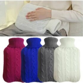 Bouillotte 2 litres en caoutchouc – Chaleur apaisante pour douleurs, détente et nuits froides