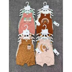 Pack de 3 Combinaisons Bébé Fille – 100% Coton | Doux, Confortables & Respirants