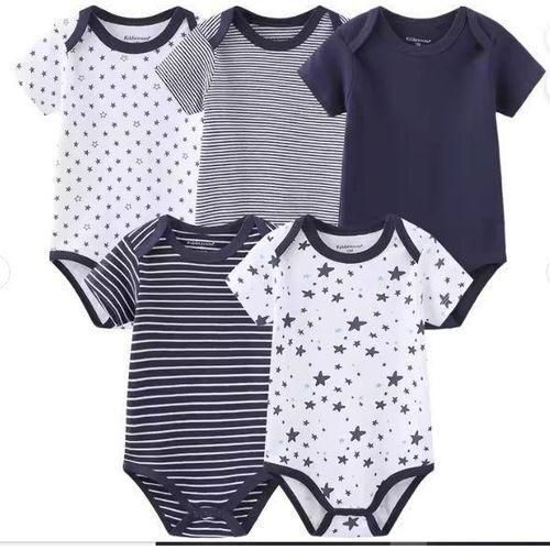 Pack de 5 Vêtements Bébé Garçon – 100% Coton | Doux, Confortables & Couleurs Aléatoires - 0 A 6MOIS ET 6 A 12MOIS