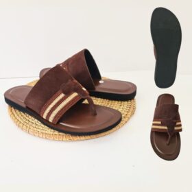 Chaussure Homme Cuir & Daim Marron/Beige, Pointure 44