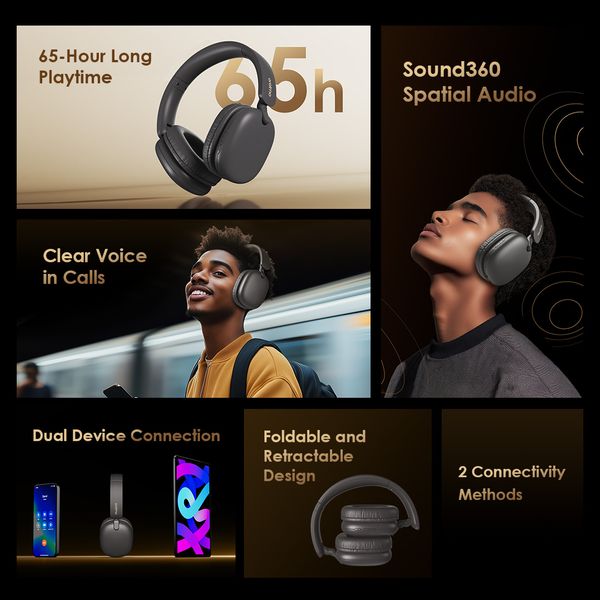 Casque Bluetooth Oraimo BoomPop Lite – Autonomie 65h