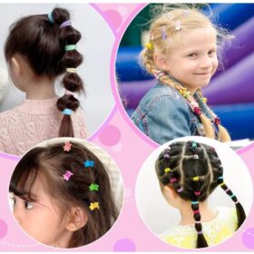 Accessoires cheveux pour bébés filles – Pack de 780 pièces colorées : élastiques, chouchous, pinces et barrettes – Image 2