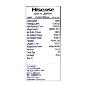 Split Hisense AS-18CR4S - 18000 BTU – Image 3