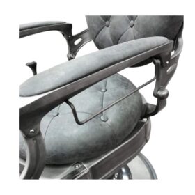 CHAISE DE BARBIER RS-BC8799QH – Fauteuil professionnel gris, confort mémoire de forme et structure inox – Image 4