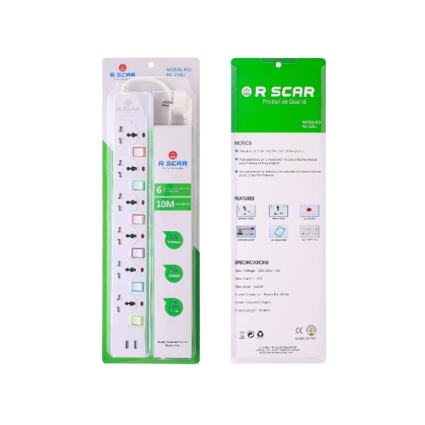Rallonge électrique R SCAR RS-226U (10M) – Ports USB Intégrés Rallonge électrique R SCAR RS-226U (10M) – Ports USB Intégrés