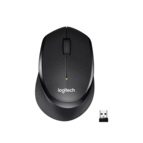 Souris sans fil Logitech B330 Silent Plus avec clics silencieux, design ergonomique pour droitiers et nano-récepteur USB intégré, idéale pour une utilisation discrète au bureau ou à domicile.