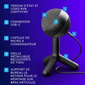 Microphone à condensateur Logitech G Yeti Orb USB – Image 5