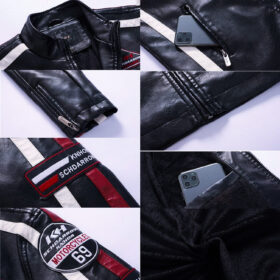 Blouson Aviateur Homme “Road King” – Cuir PU, Style Moto Pilote – Tailles M à 3XL – Image 5