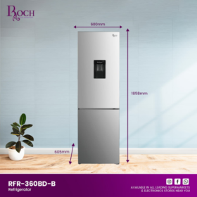 Réfrigérateur combiné Roch RFR-360DB-B - 360L- 3 Tiroirs (NoFrost - A+ - Avec Fontaine à eau) – Image 4