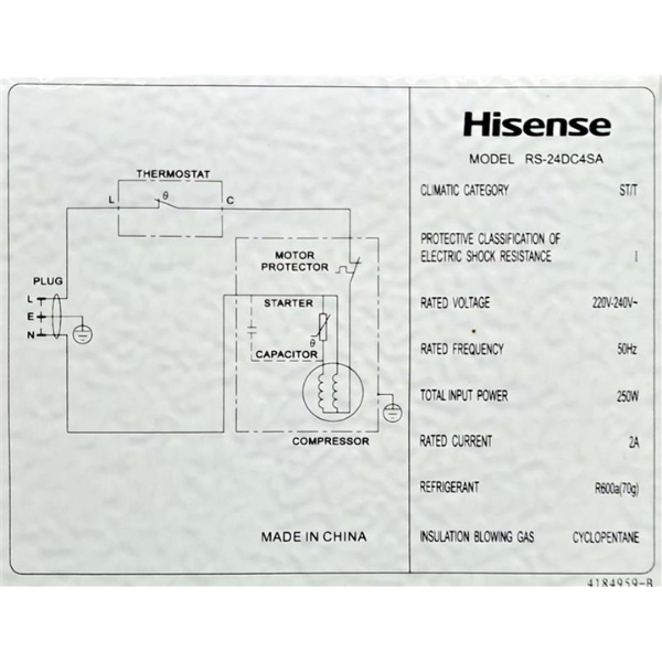 Congélateur vertical Hisense RS-24DC4SA - 190 L-De Frost