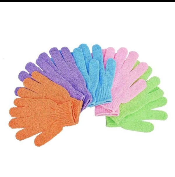 Lot de 5 Paires de Gants Exfoliants Multicolores pour le Bain  Nettoyage en Profondeur & Peau Douce Lot de 5 Paires de Gants Exfoliants Multicolores pour le Bain  Nettoyage en Profondeur & Peau Douce