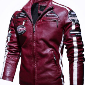 Blouson Aviateur Homme “Road King” – Cuir PU Style Moto Pilote – Rouge – Tailles M à 3XL Blouson Aviateur Homme “Road King” – Cuir PU Style Moto Pilote – Rouge – Tailles M à 3XL