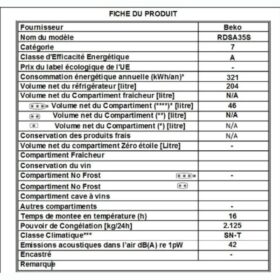 Réfrigérateur 2 Portes Beko RDSA35S - 250L – Image 5