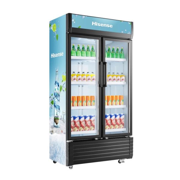 Réfrigérateur vitrine 2 portes Hisene FL81WC 600L A+