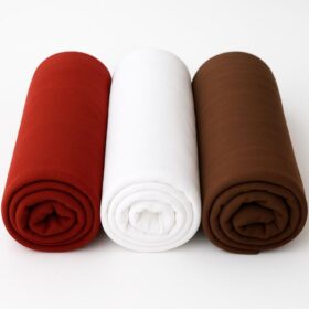 Lot de 3 Voiles Jersey – Rouge Brique, Blanc Pur & Marron Chocolat – Tissu Souple & Respirant Lot de 3 Voiles Jersey – Rouge Brique, Blanc Pur & Marron Chocolat – Tissu Souple & Respirant