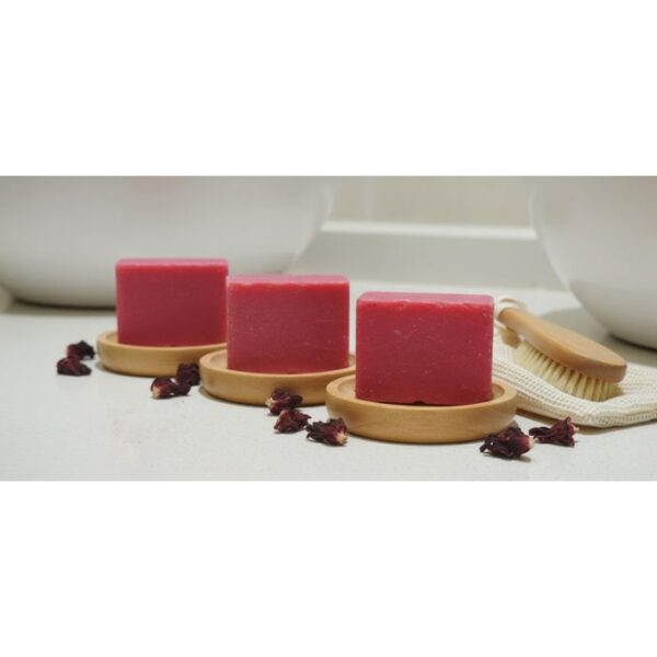 Lot de 3 Shampoings Solides à l’Hibiscus – Soin Naturel, Revitalisant & Éclat Tropical