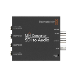 Blackmagic Mini Converter SDI to Audio – Extraction Audio Analogique ou AES/EBU depuis Signal SDI Blackmagic Mini Converter SDI to Audio – Extraction Audio Analogique ou AES/EBU depuis Signal SDI
