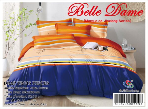 Draps 100% Coton 3 Pièces Draps 100% Coton 3 Pièces