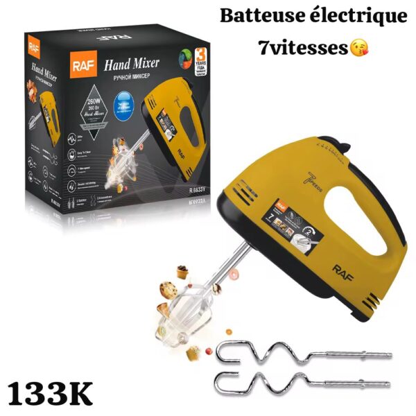 RAF Mixeur électrique -multifonction 180W - 7 vitesses