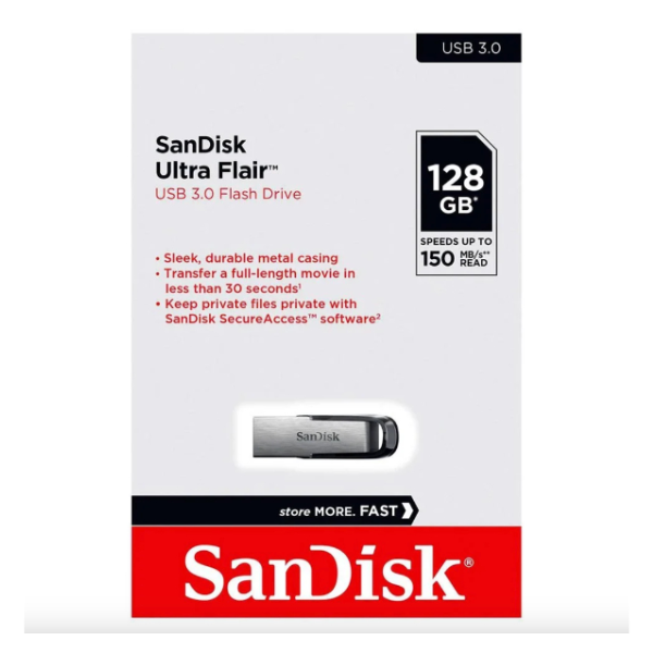 Clé USB SanDisk Ultra Flair USB 3.0 128Gb
