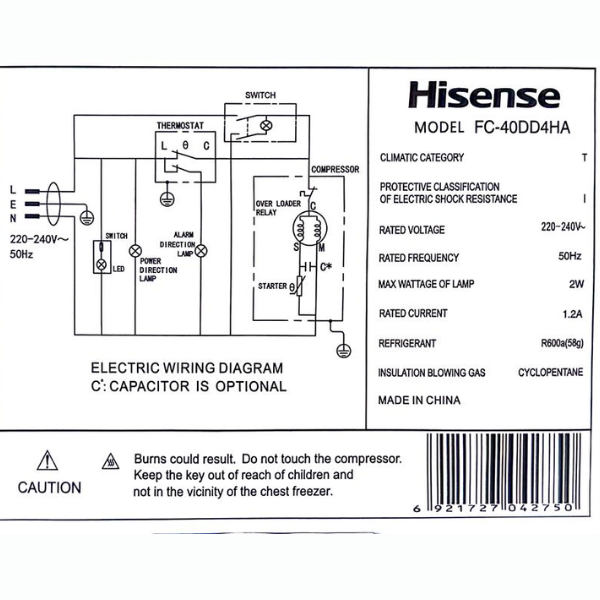 Congélateur horizontal Hisense FC-40 - 400 L Congélateur horizontal Hisense FC-40 - 400 L