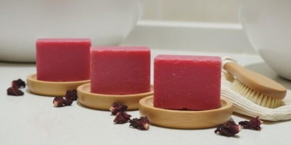 Lot de 3 Shampoings Solides à l’Hibiscus – Soin Naturel, Revitalisant & Éclat Tropical