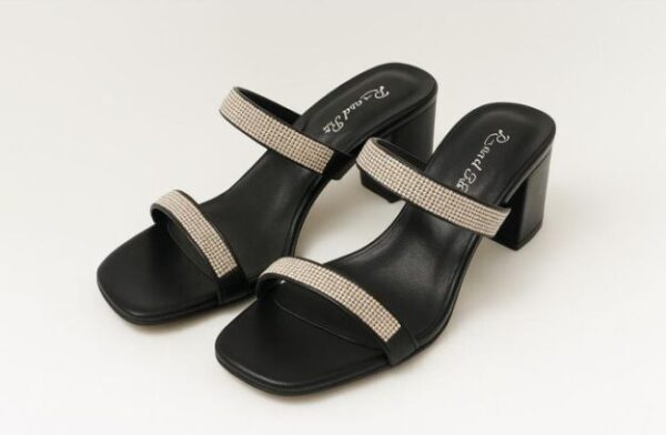 Chaussures à Talon Noir en Cuir – Femme – Taille 40 – Élégance & Confort