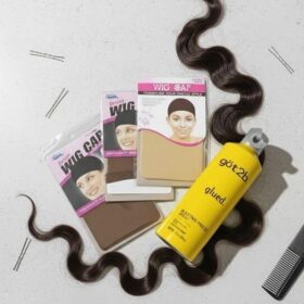 Spray Fixateur got2b Glued (Freeze) + 3 Bonnets de Perruque – Tenue Extrême pour Lace Wigs