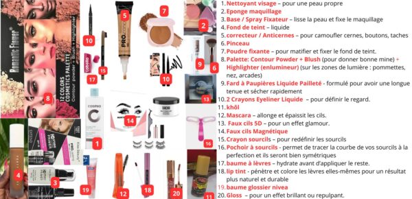 Pack Maquillage Complet 20-en-1 – Routine Beauté Professionnelle de A à Z