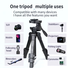 Trépied YUNTENG VCT-608 – Léger & Compact pour Caméra et Téléphone – Image 2