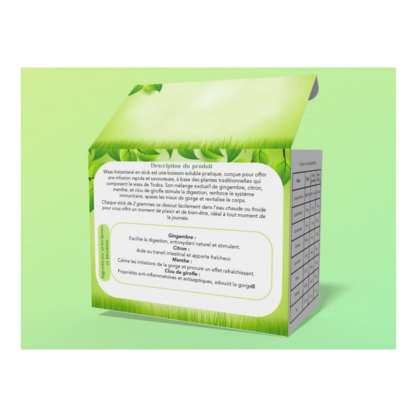 Wass Instantané : Énergie et Goût Boisson instantanée revitalisante et savoureuse (10 sticks) Wass Instantané : Énergie et Goût Boisson instantanée revitalisante et savoureuse (10 sticks)