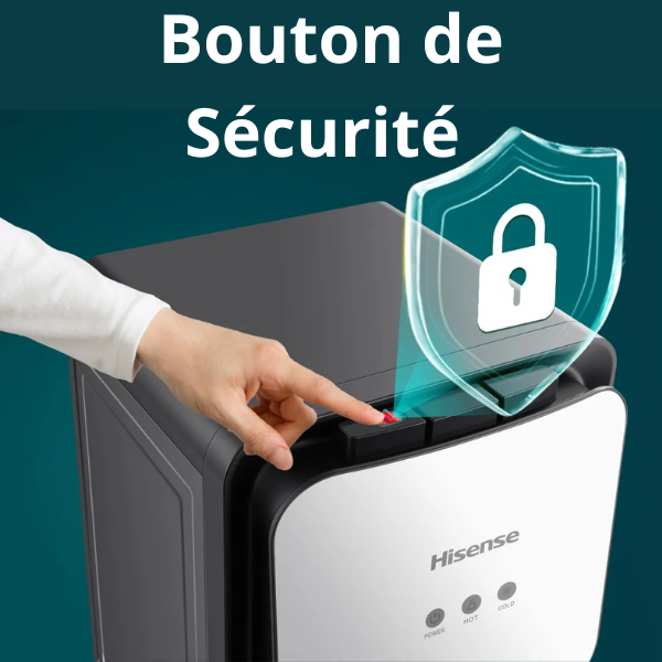 Fontaine à eau 3 robinets Hisense (H04WDBS3S3-H04WDBBS3S3) avec cache bouteille